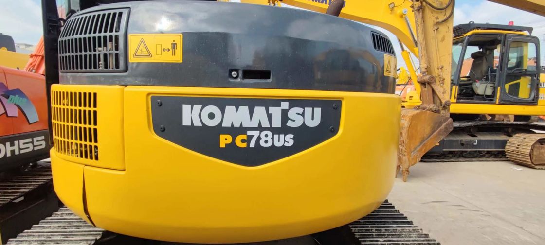 Komatsu PC78US 6 ব্যবহৃত মিনি এক্সকাভেটর 7 টন সেকেন্ড হ্যান্ড ক্রলার এক্সকাভেটর