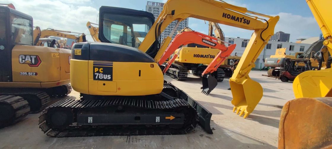 Komatsu PC78US 6 ব্যবহৃত মিনি এক্সকাভেটর 7 টন সেকেন্ড হ্যান্ড ক্রলার এক্সকাভেটর