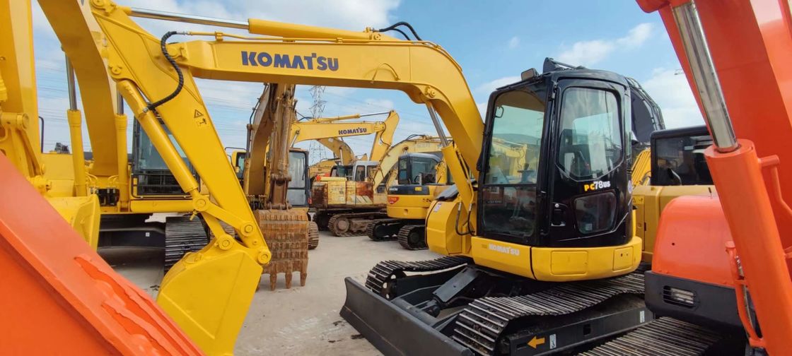 Komatsu PC78US 6 ব্যবহৃত মিনি এক্সকাভেটর 7 টন সেকেন্ড হ্যান্ড ক্রলার এক্সকাভেটর