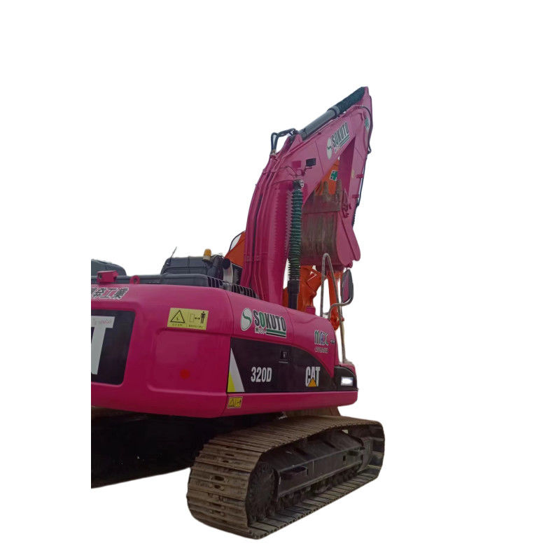 ক্রলার ব্যবহৃত CAT 320D এক্সকাভেটরস আর্থ মুভিং মেশিনারি পিঙ্ক ক্যাটারপিলার 320 320C 320D