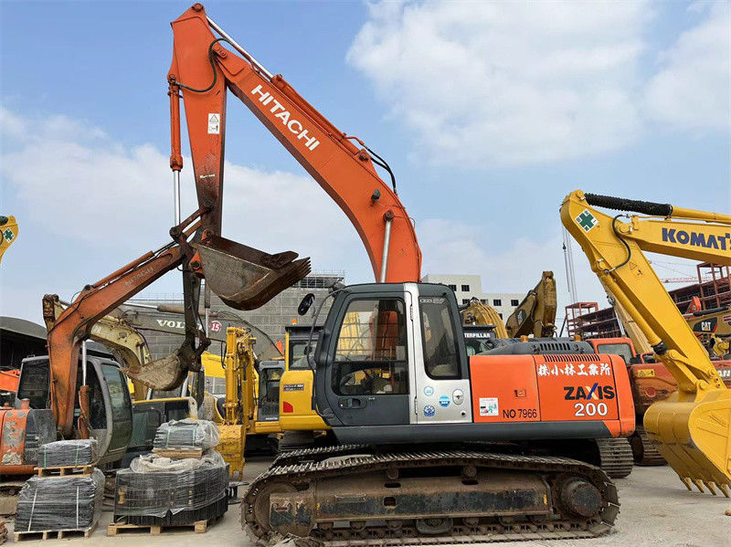 আসল পেইন্ট Hitachi ZX200 Zaxis200 ব্যবহৃত ক্রলার এক্সকাভেটর ইনজেক্ট ইঞ্জিন 20 টন