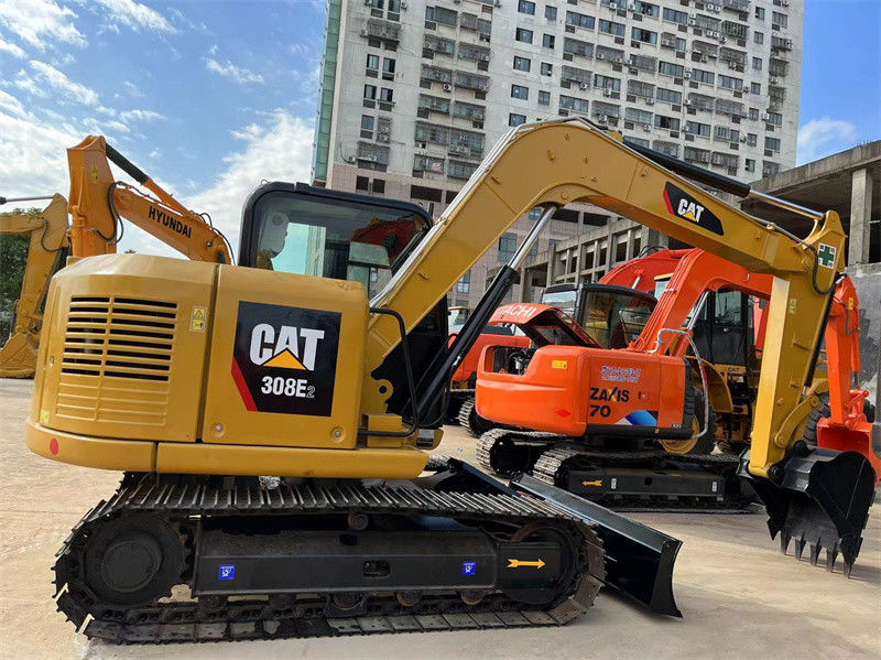 ব্যবহৃত CAT 308E2 ক্রলার মিনি এক্সক্যাভেটর ব্যবহৃত Caterpillar 306 305 307 308 এক্সক্যাভেটর
