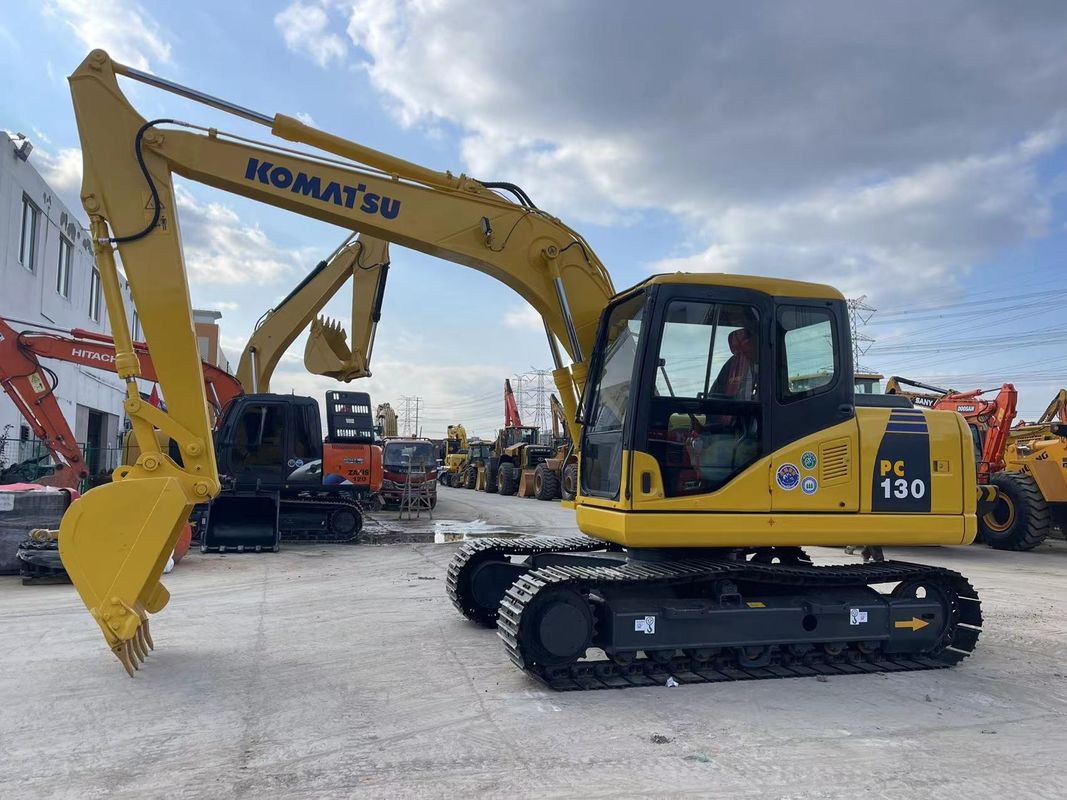 Pc130-7 হাইড্রোলিক ক্রলার ব্যবহৃত Komatsu Excavator 13 টন Komatsu 130 ছোট Excavator