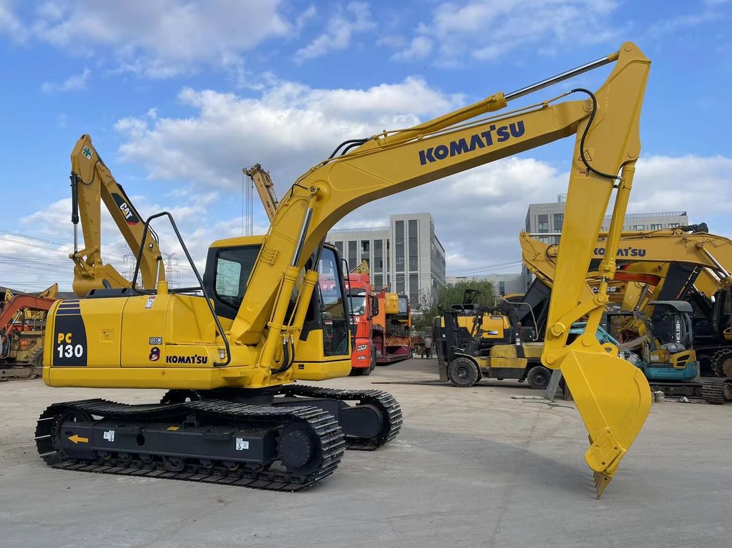 Pc130-7 হাইড্রোলিক ক্রলার ব্যবহৃত Komatsu Excavator 13 টন Komatsu 130 ছোট Excavator