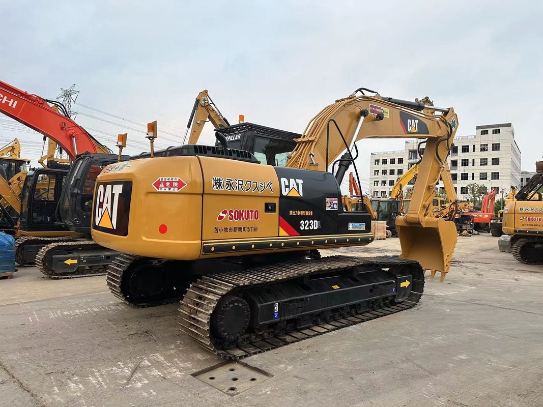 ব্যবহৃত Caterpillar 323DL হাইড্রোলিক ক্রলার এক্সক্যাভেটর ওজন 23 টন CAT C6.6 ইঞ্জিন