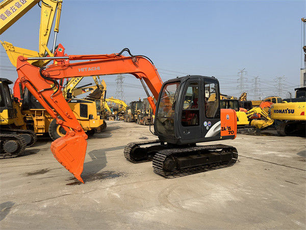 ব্যবহৃত খননকারক হিটাচি ZX70 হাইড্রোলিক ক্রলার খননকারক ব্যবহৃত 7 টন মিনি হিটাচি খননকারক 70