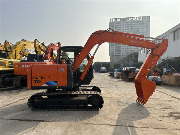 ব্যবহৃত খননকারক হিটাচি ZX70 হাইড্রোলিক ক্রলার খননকারক ব্যবহৃত 7 টন মিনি হিটাচি খননকারক 70