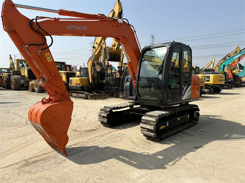 ব্যবহৃত হিটাচি ZX70 মিনি এক্সক্যাভেটর রাবার ট্র্যাক সহ 7 টন মাইনিং এক্সক্যাভেটর