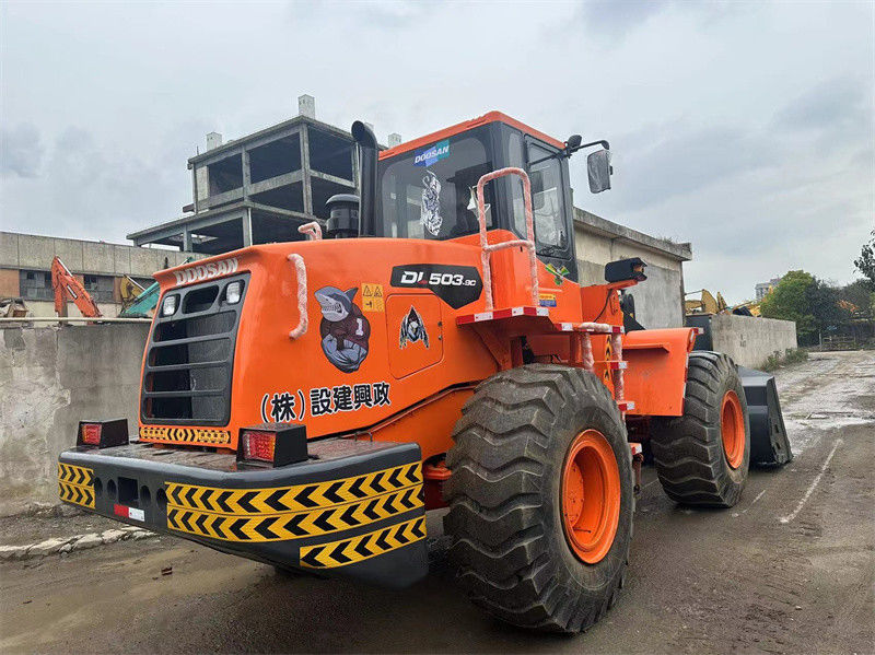 মূল ব্যবহৃত Doosan DL503-9C চাকা লোডার Doosan DL503 ব্যবহৃত সামনের শেষ লোডার