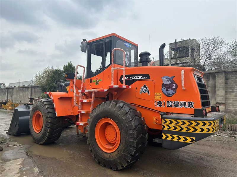 মূল ব্যবহৃত Doosan DL503-9C চাকা লোডার Doosan DL503 ব্যবহৃত সামনের শেষ লোডার