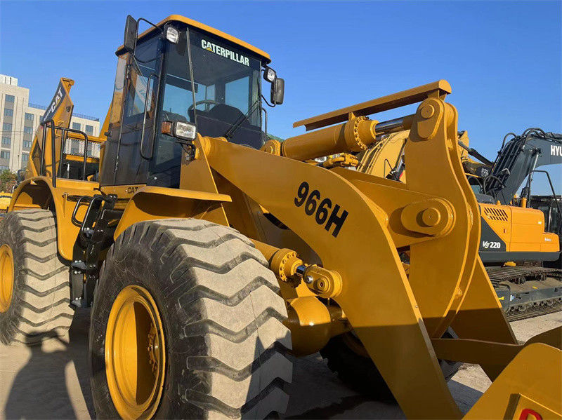ব্যবহৃত CAT 966H হুইল লোডার Caterpillar CAT 966 শক্তিশালী ডিজেল ইঞ্জিনের সাথে সামনের লোডার