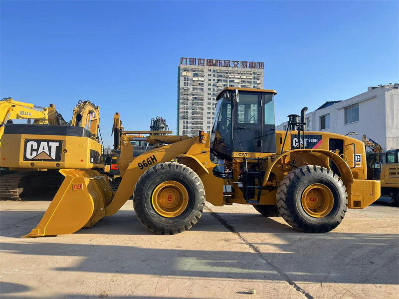 ব্যবহৃত CAT 966H হুইল লোডার Caterpillar CAT 966 শক্তিশালী ডিজেল ইঞ্জিনের সাথে সামনের লোডার
