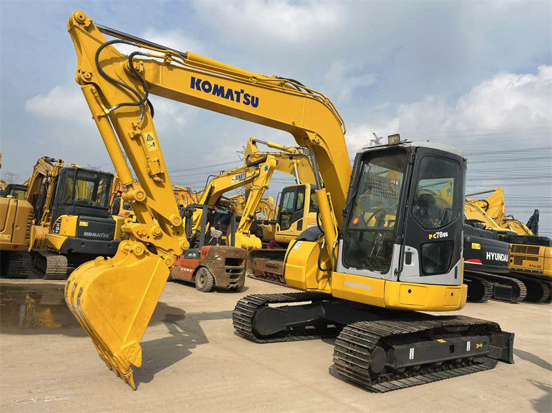 7.8 টন জাপান ব্যবহৃত Komatsu PC78us ক্রলার এক্সক্যাভার PC78US-6 মিনি ডিগার