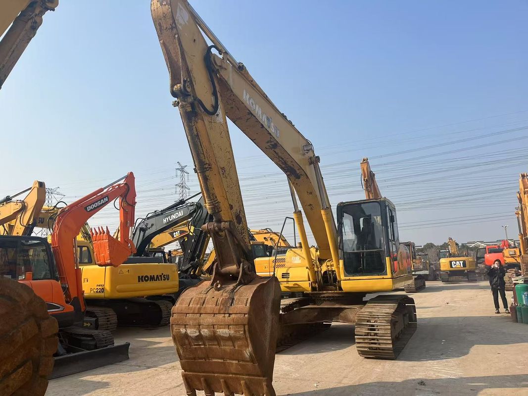 উচ্চ পারফরম্যান্স ব্যবহৃত Komatsu PC220-7 খননকারী 22 টন মূল Komatsu খননকারী