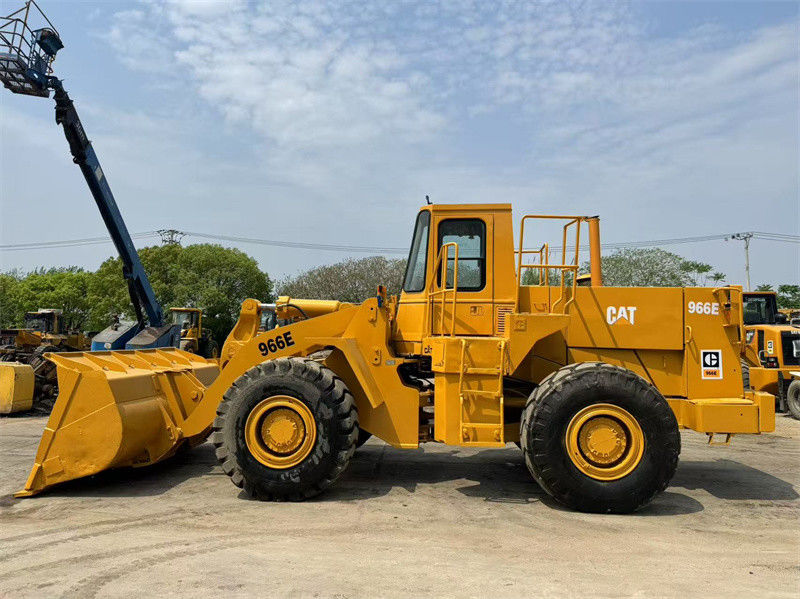 মূল ব্যবহৃত CAT 966E হুইল লোডার Caterpillar CAT 966 ফ্রন্ট লোডার শিপিংয়ের জন্য প্রস্তুত