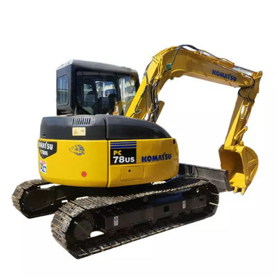 ছোট ক্রলার ব্যবহৃত Komatsu Pc78us এক্সকাভেটর 7 টন