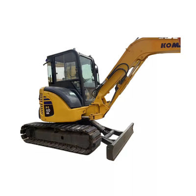 মিনি ব্যবহৃত Komatsu Pc40mr এক্সকাভেটর 4 টন হলুদ জাপানের তৈরি আমদানিকৃত