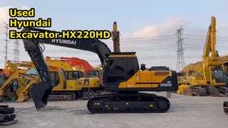 ব্যবহৃত Hyundai Excavator HX220HD হেভি ডিউটি ​​টেকসই মডেল 120kw শক্তি এবং 1.2 কিউবিক মিটার বালতি
